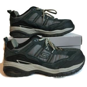 Skechers Leather Work Steel Toe Memory Sneakers